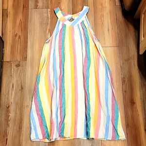 C&C California Linen Striped Dress NWT Sz M